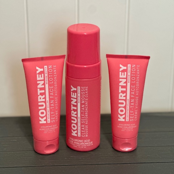 Kourtney Keller Self Tanning Mouse and 2 Face Tanning Lotion Set 3 Piece Set - Picture 1 of 1